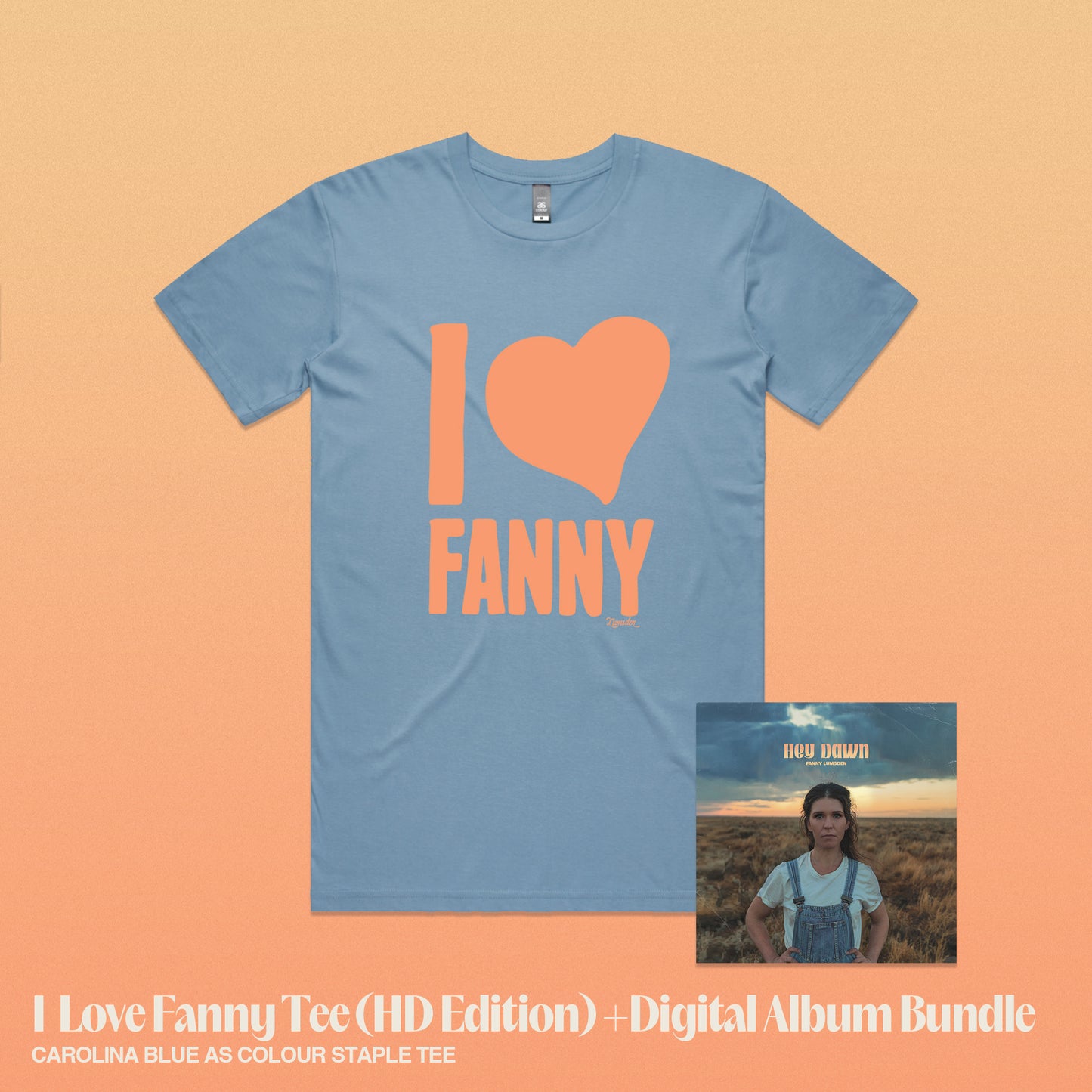 I Love Fanny (Carolina Blue) Tee + Digital Album Bundle
