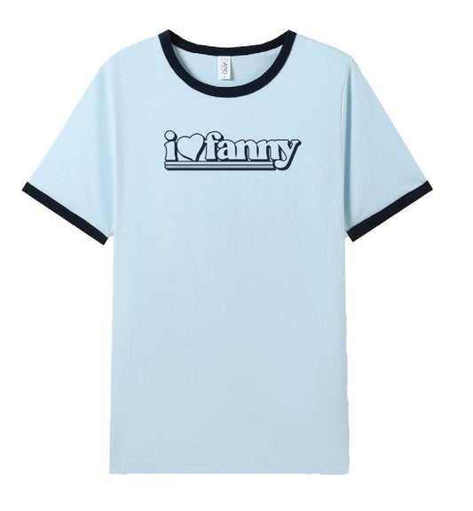Tee 'I Love Fanny' Blue Ringer 25