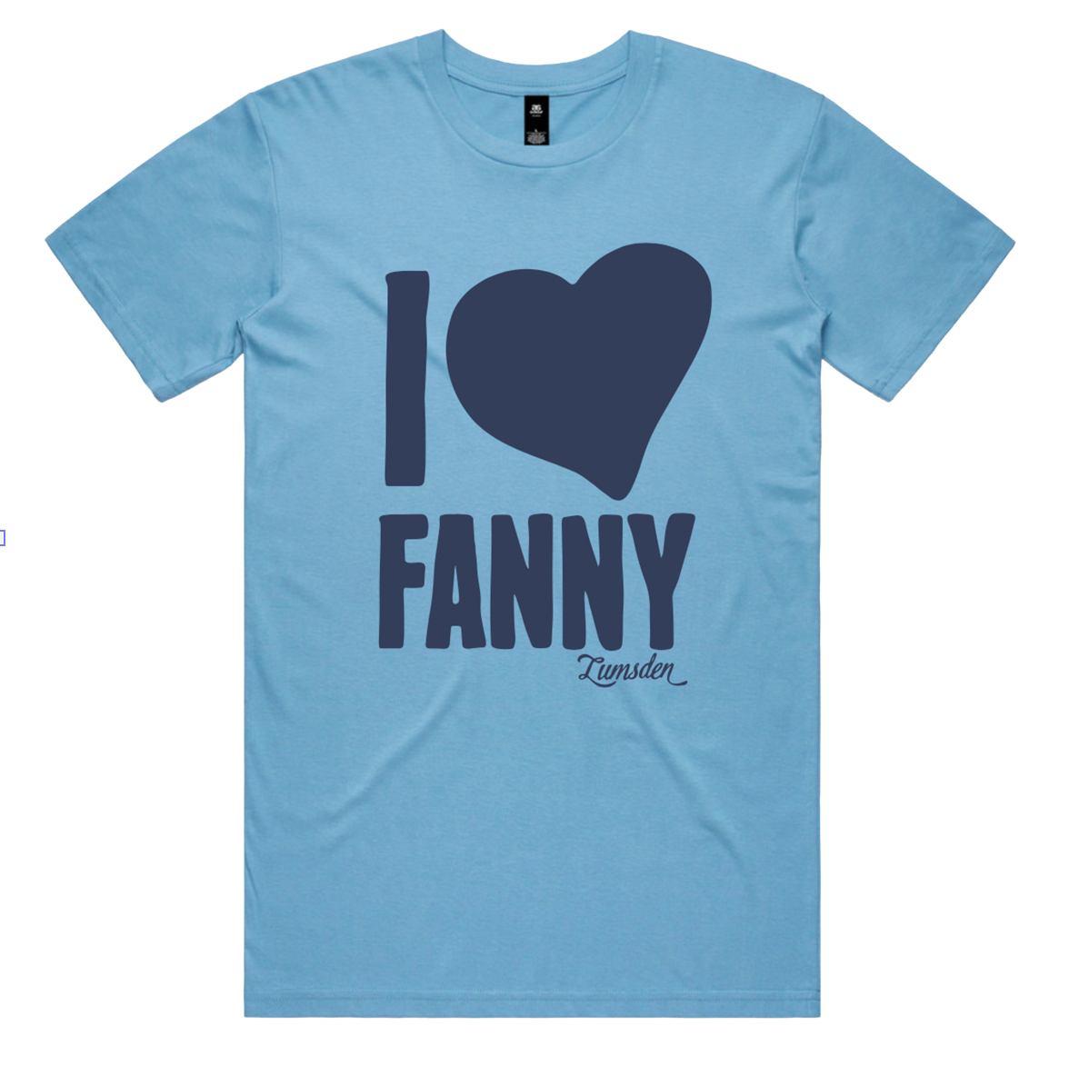 Fanny Tee 26  Blue on Blue