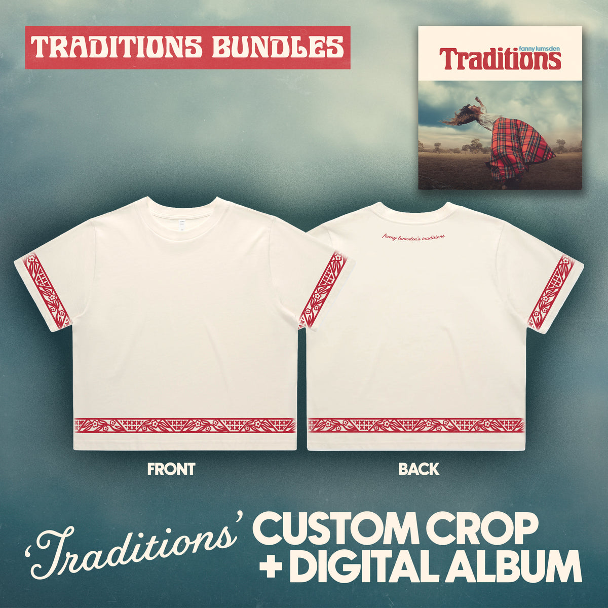 'Traditions' Custom Crop Tee + Digital Album Bundle