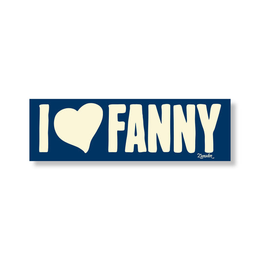 'I Love Fanny' Vinyl Sticker